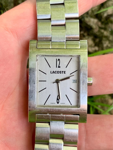 Lacoste swiss made - made, rectangular