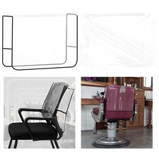 2Pcs Clear Vinyl Salon Chair