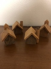 Set of 4 handmade wooden