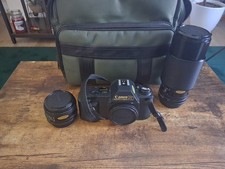 Vintage 1980s Canon T50 Camera 35mm Film with 2 Lens and A Case Tested Working