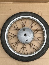 VINTAGE MOTORCYCLE FRONT WHEEL AND FRONT WHEEL HUB 2.75 - 18R POTENTIALLY MZ