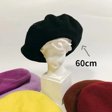 60cm Large Wool Beret Women
