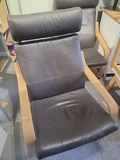 2x Ikea Dark Brown Leather And
