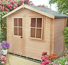 8x6 GARDEN LOG CABIN OFFICE
