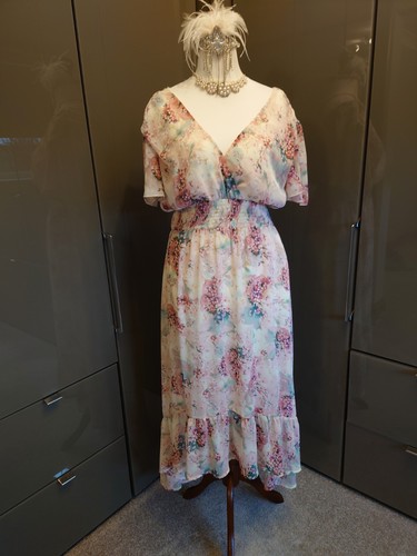 Quiz pink floral dress dip - floral, 12