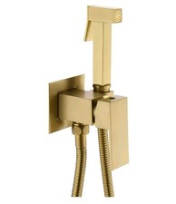 Gold Handheld Bidet Sprayer, Mixing Valve Brushed Gold, Bathroom, Toilet 