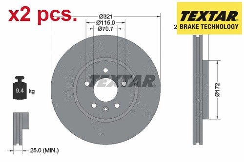 Pcs front brake disc set - pcs,