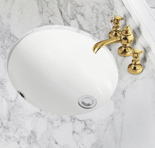 Undermount bathroom sink - sink, oval