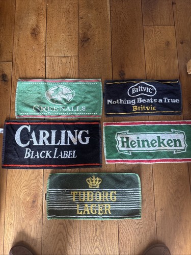 Vintage beer towels job lot - vintage,