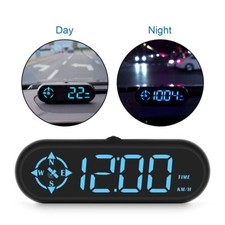 HUD Compass Car LED Head Up Display Overspeed Driving Acceleration Time Alarm