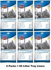 6 PACKS OF TRIXIE LARGE LITTER TRAY LINERS BAGS FOR TRAYS UP TO 46 X 50 CM 4044