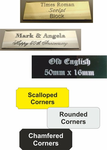 Engraved aluminium