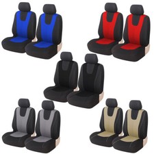 2Pcs Front Seat Covers Car Van Black Washable Protector Breathable Universal UK