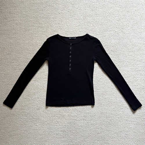 Zara ladies black ribbed - ladies',