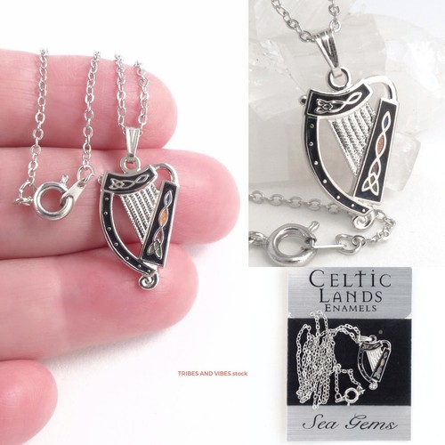 Irish harp pendant - irish,