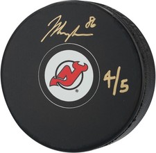 Autographed Jack Hughes Devils Puck Fanatics Authentic COA Item#14201264