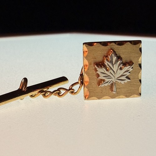 Vintage tie pin - tie, gold