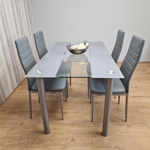 Modern grey glass table with - glass,