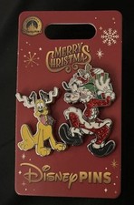 2025 Disney Parks Goofy & Pluto Holiday Christmas 2 Pin Set
