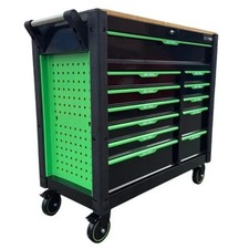 44" Black Steel 12 Drawer Tool