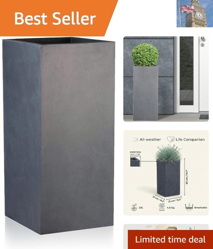 Modern 50cm square planter - modern,