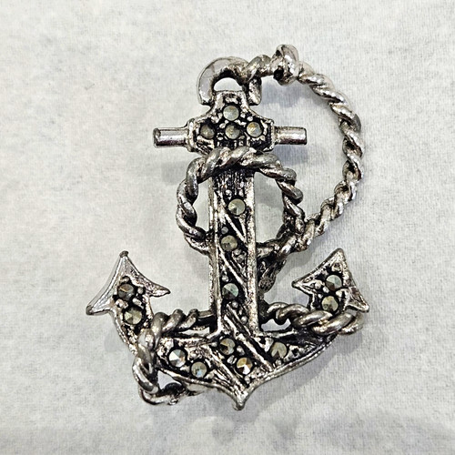 Vintage silver tone - silver, nautical