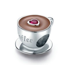 I Love Coffee Charm Bead Love