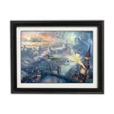 PETER PAN AND TINKERBELL Framed Print By Thomas Kinkade Disney Dreams Collection