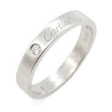 Cartier wedding diamond ring, Pt950 platinum, diamond, clear, for men and women.