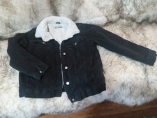 Moto Black Denim Button Up