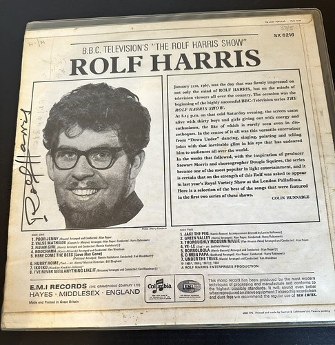 Autographed rolf harris - autographed,