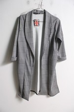 Select Womens Dogtooth Check Blazer Jacket - Black White -Size 10 (M6)