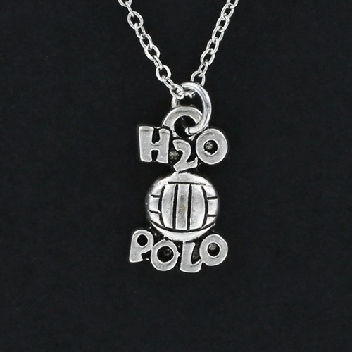 Water polo necklace pewter - water,
