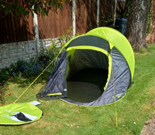 Tent - Yellowstone Fast Pitch 2 Man Pop Up Tent, Festivals Gigs Beach Garden