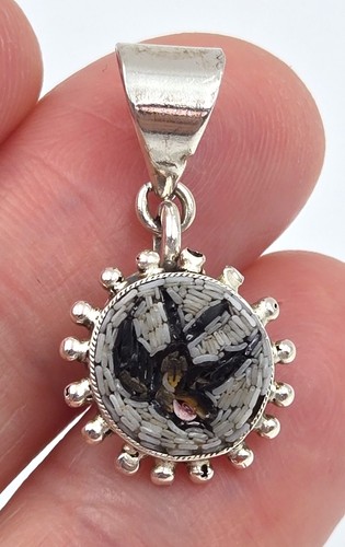 Micro mosaic bird pendant - micro,