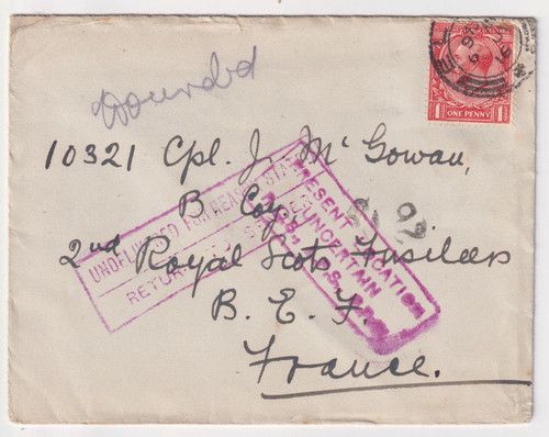 1916 ww1 cover elgin - 1916,