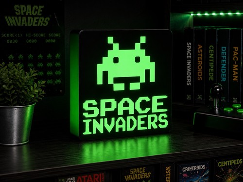Space invaders led light box - led,
