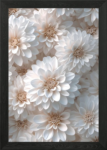 Chrysanthemum vintage framed - chrysanthemum,