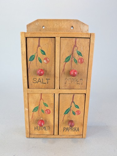 Vintage wood drawer spice - wood, 4