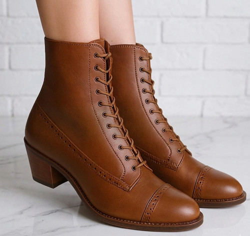 Handmade women brown leather - women's,