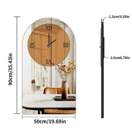 Classic mirrored clock - classic,