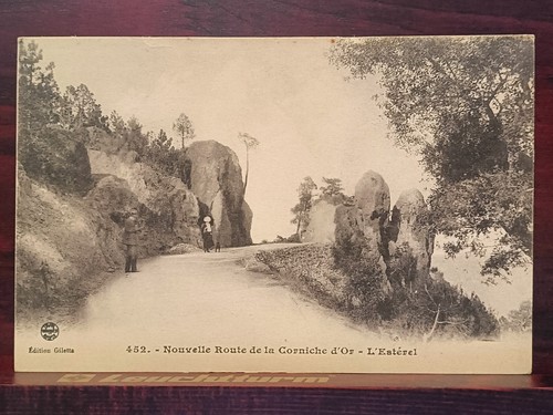 Old postcard new route de - -, 83