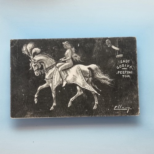 Lady godiva postcard - postcard, 1907
