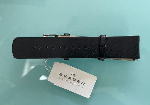 Skagen 22mm black - , leather