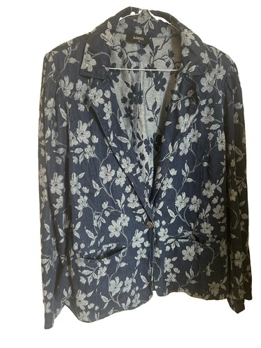 Ladies navy and blue floral - and,