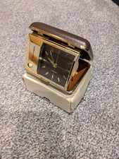 Vintage Retro 1970s Coralite Travel Clock.  Made in Japan. EXC COND. ORIG. BOX