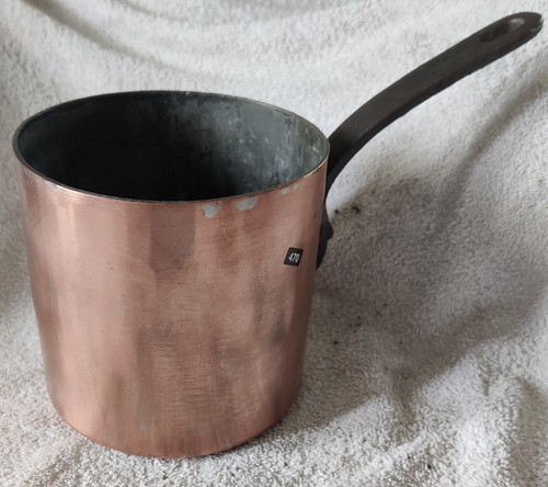 French vintage copper pots pan - vintage,
