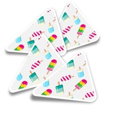 4x Triangle Stickers - Pretty