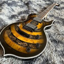 Hot sale Custom Zakk Wylde Series Electric Guitar Yellow Totem Pattern 6 Strings