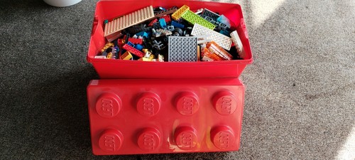 Lego storage box filled - lego, with